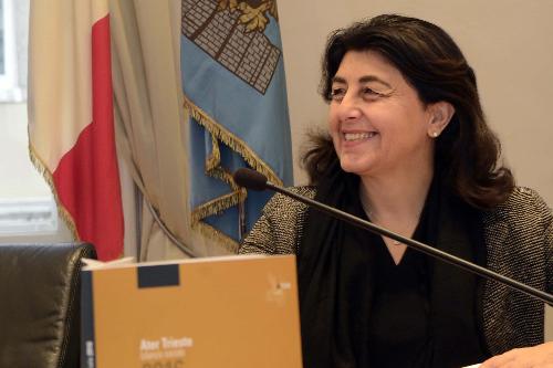 Mariagrazia Santoro (Assessore regionale Infrastrutture e Territorio) alla presentazione del bilancio sociale 2016 dell'Azienda territoriale per l'edilizia residenziale (ATER) di Trieste - Trieste 12/12/2017